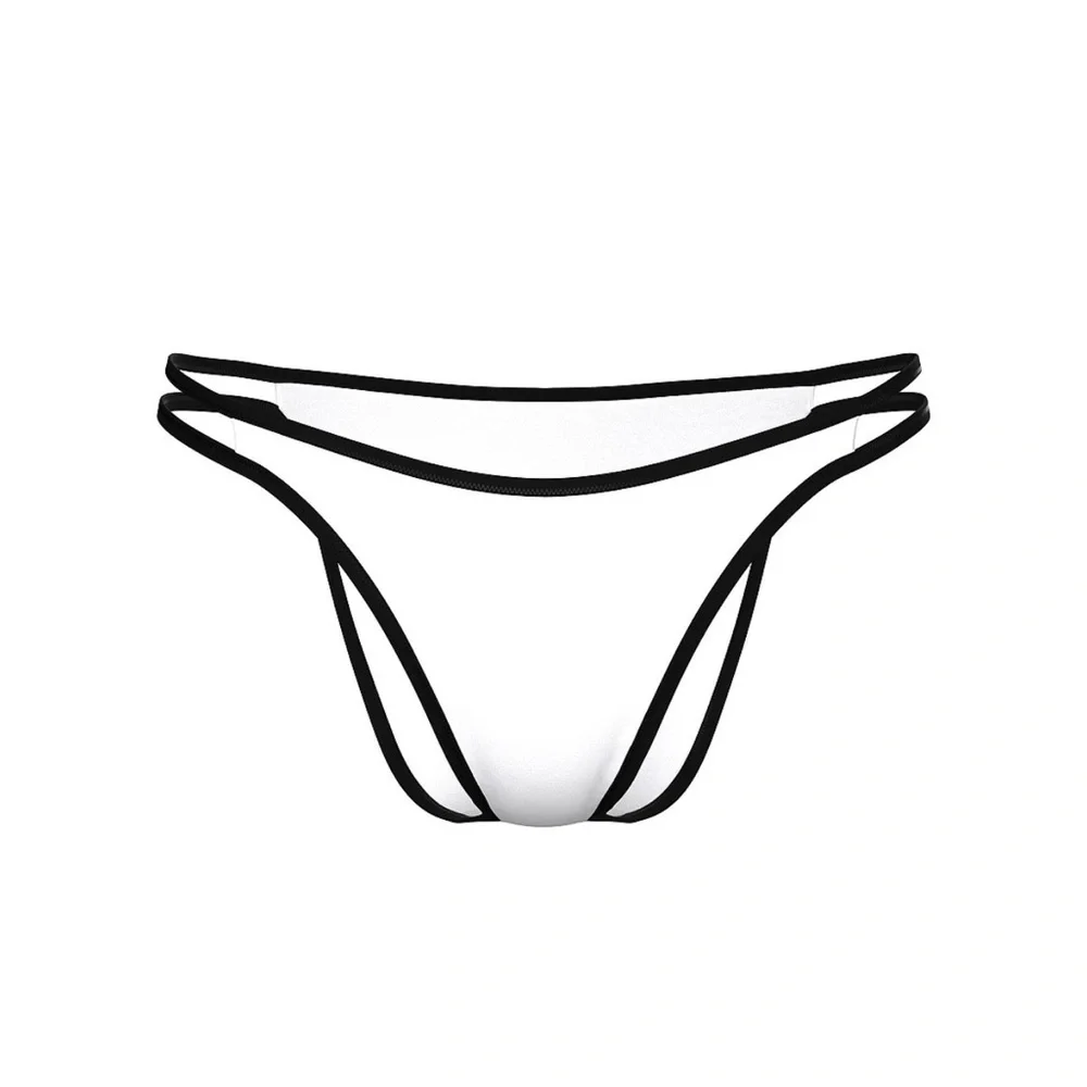 PINK Victoria's Secret Black and White Bikini Bottom - Picture 3 of 4